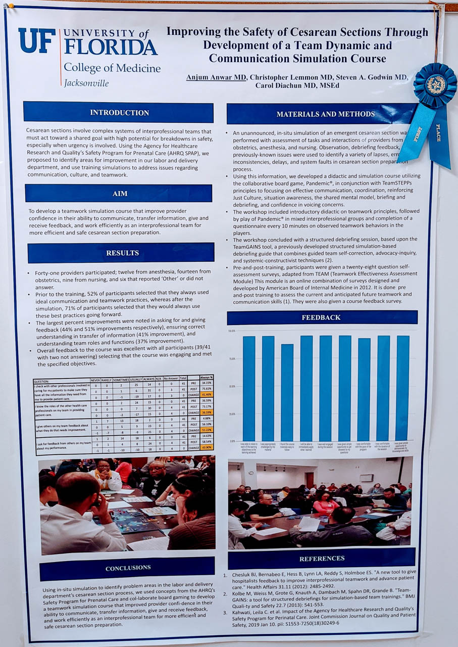 Anesthesiology resident poster presentation